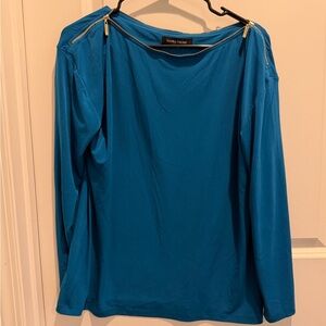 Ivanka Trump Teal Long Sleeve Top